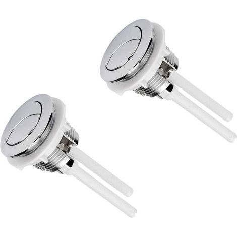 Stück Zweimengen-Spültabschaltknöpfe 38 mm Standard verchromt silberfarbene Toilettenspülkastenknöpfe (1/5)