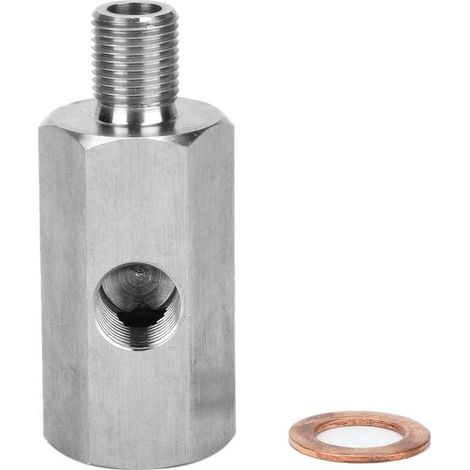 Adaptateur de prise de pression d'huile 1/8 NPT femme BSPP BSP mâle et femelle Tee (1/5)