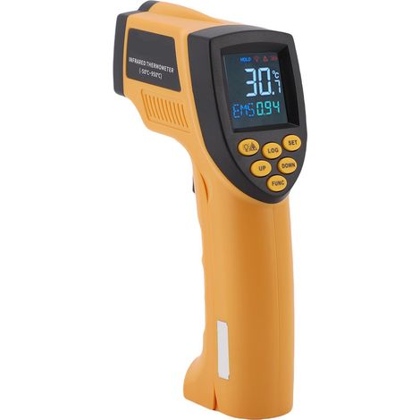 Thermomètre infrarouge digital haute précision -50 à 950°C, pistolet thermique pour cuisine, pâtisserie, alimentaire et climatisation (1/5)
