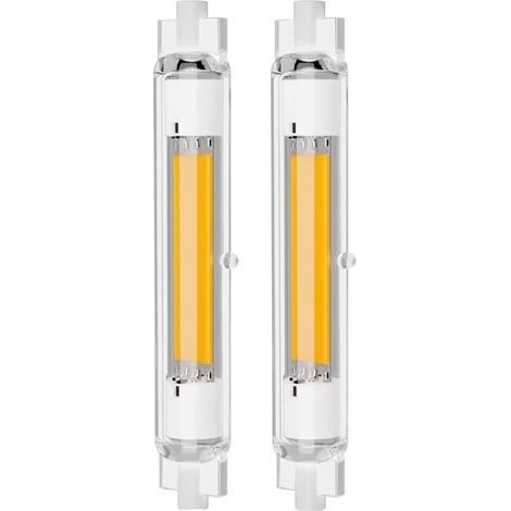 R7S 118mm 30W ampoule LED dimmable Equivalent à 100W lampe halogène Blanc chaud 3000K Sans scintillement 2000LM illumination 360° faisceau Lot de 2 (1/5)
