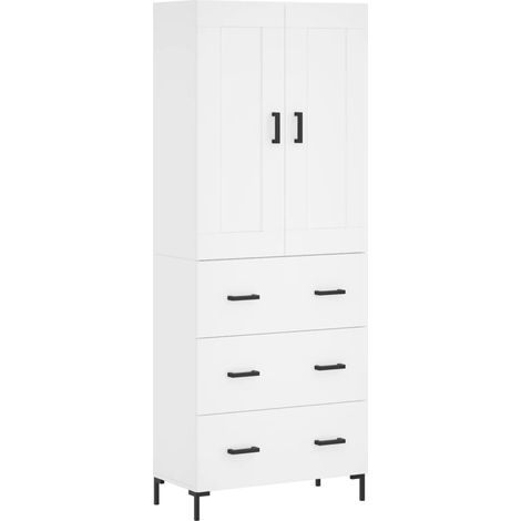 Maison Exclusive - Aparador alto madera contrachapada blanco 69,5 (1/5)