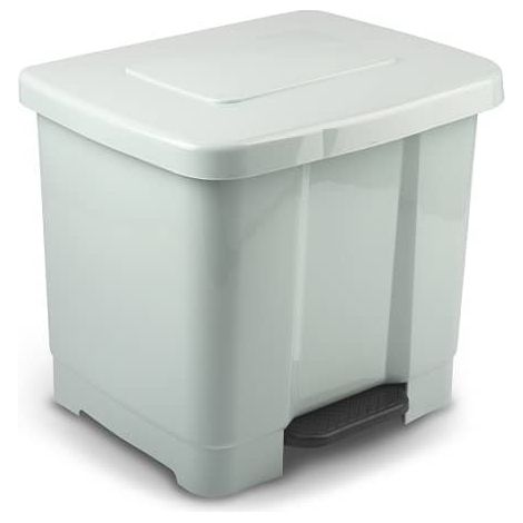 Cubo basura reciclaje plastico apertura pedal 35 Litros Verde claro