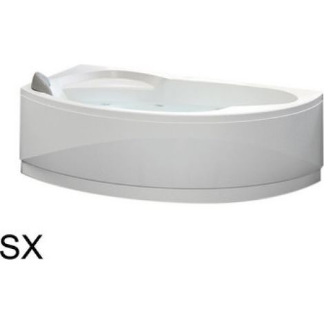 VASCA ANGOLARE ASIMMETRICA SEMICIRCOLARE VOGUE cm 165 x 85 dx vasca c/telaio