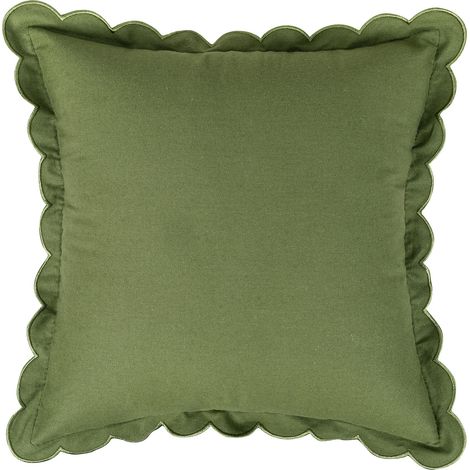 Set di 2 federe, bordo arricciato, tinta unita, copricuscini per divano, copricuscini decorativi, federe per cuscini da giardino moderne, adatte per patio/tenda/balcone/divano, 40x40 cm, verde scuro