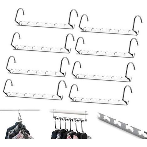 Lntyq Lot de 8 Cintre Gain de Place, Cintre Magique Organisateur de Cintre Rangement et Organisation pour Vêtements Gain de Place dans Les Placards (1/5)
