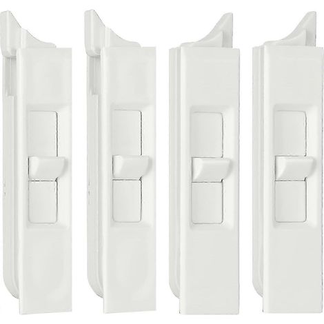 Dernières prévisions théoriques pour 2025 : Paires de loquets à bascule, construction en plastique blanc. (1/5)