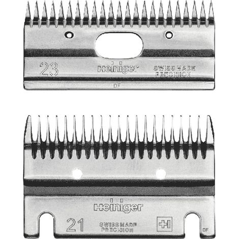 Jeu de peignes Heiniger polyvalents 21/23 pour bovins