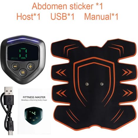 Abdominal electrical muscle stimulation (EMS) device for training abs and muscles, ideal for home workouts. - AquaForge
