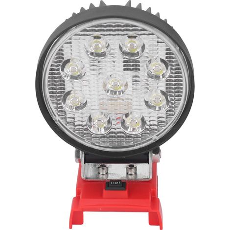 Lampe de travail LED portable 27W pour extérieur, compatible batteries lithium-ion 14-22V (M18 HB2 18V non incluses), éclairage puissant et pratique. (1/5)