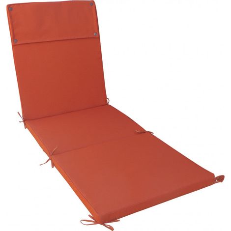 Cuscino per lettino arancione in poliestere sfoderabile 59x195 cm (1/2)