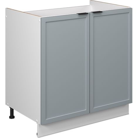 Mobile lavello cucina Fame-Line, Blu-grigio chiaro, 80 cm senza piano di lavoro, Vicco