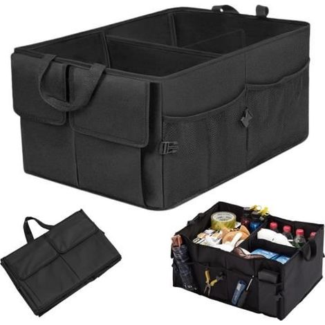 Organisateur Coffre Voiture,Rangement Coffre de Voiture,Organisateur De Coffre de Voiture,Pliable et Étanche Boite Rangement (1/4)