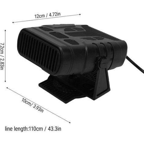 Chauffage Voiture - Dégivreur Portable 24 V 200 W - Pour Camion et Véhicule Professionnel - 1 Pièce (1/2)