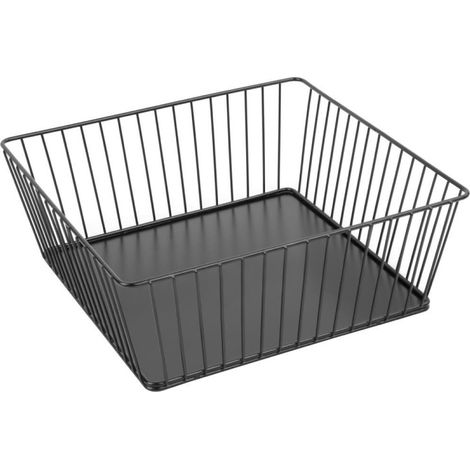 Panier de présentation carré métallique noir 280x280x100mm - Ref DP673 - Olympia (1/5)