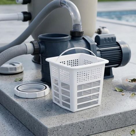 Panier de pompe de piscine Hayward SPX1600M – Passoire en ABS avec poignée – 40 mailles pour pompe série S – Filtre de rechange blanc de 15,2 cm (1/5)