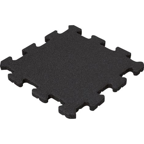 Fallschutzmatte - Puzzle-System - Mittelstück - 50x50cm - 25mm - Schwarz