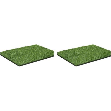 2 tapis de gazon artificiel pour chien, tapis d'apprentissage de la propreté, grand tapis de pelouse extérieur pour terrasse (80 x 100 cm) (1/5)