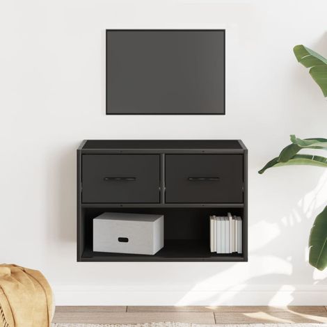 TV Cabinet Black 60x31x39.5 cm Engineered Wood and Metal vidaXL (1/5)