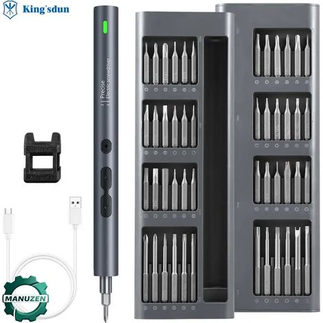 Manuzen - Tournevis électrique de précision 3,6 V – coffrets – Coffret 62-en-1 (1/5)