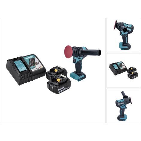 Makita DPV 300 RG Akku Schleifer Polierer 18 V 50 / 80 mm Brushless + 2x Akku 6,0 Ah + Ladegerät (1/5)