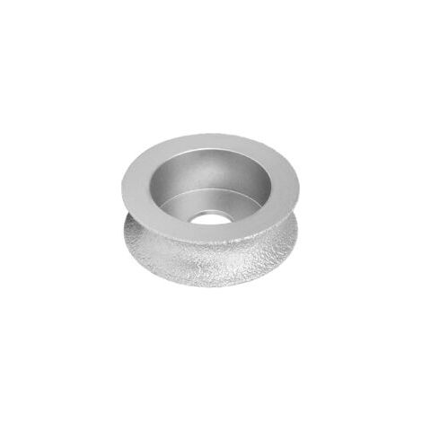 Meule abrasive concave en diamant brasé de 7,3 cm pour verre en céramique de pierre2.0cm