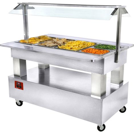Buffet chauffant bain marie 4xGN 1/1 -bois blanc - Diamond (1/2)