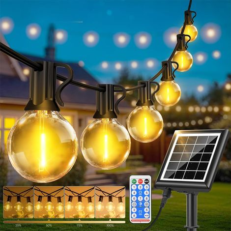 Guirlande Lumineuse Exterieure LED Guirlande - 30M G40 Ampoules Guinguette Exterieur avec Télécommande IP44 Imperméable Chaîne Lumiere Exterieur et Intérieur pour Jardins Terrasse Mariage Pergola (1/5)