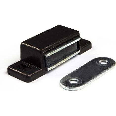 Chiusure magnetiche da applicare - forza 4 kg. - nero - 4 pz.