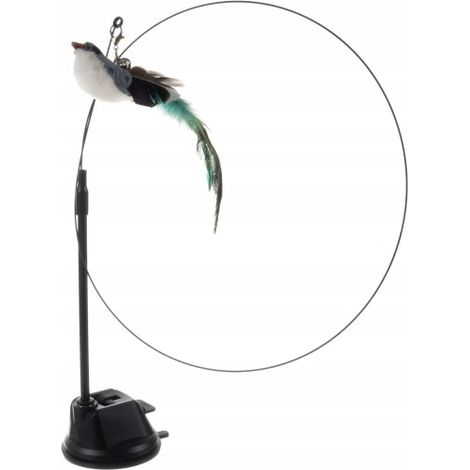 Jouet stimulant pour chat avec mouvements réalistes et ventouse, noir (1/5)