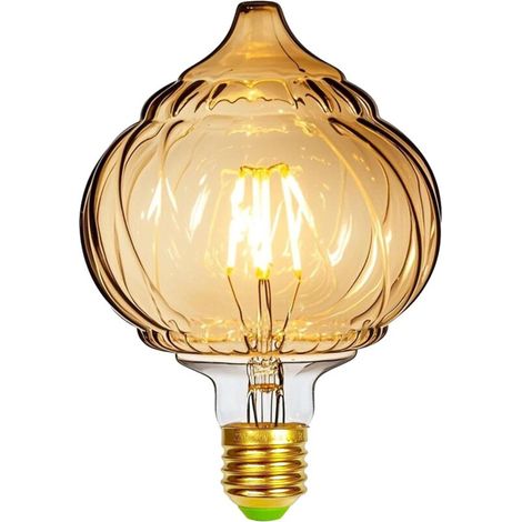 LED Vintage 4W Blanc Chaud 2500Kelvin Big Globe Cristal Ampoule LED 220V Edison Vis E27 Base Spécialité Ampoule Décorative G125 (1/5)