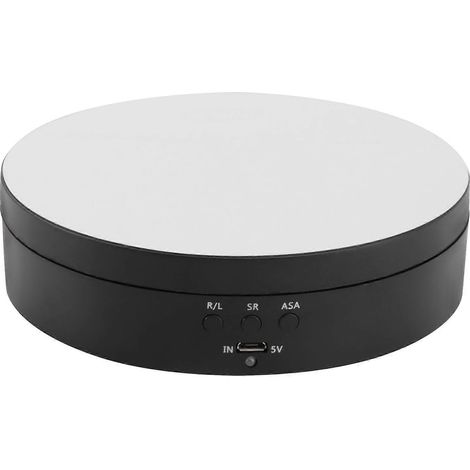 Plateau tournant électrique USB (1 pièce)-13.8x13.8cm-Black (1/3)