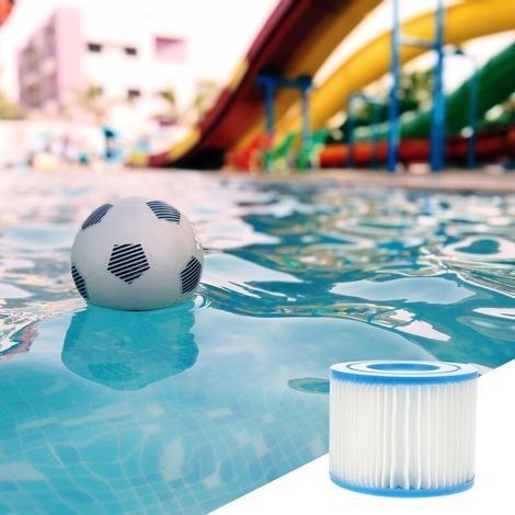 6-teiliger Kartuschenfilter für Schwimmbecken zur Poolpumpenfiltration, kompatibel mit führenden Marken-Ersatzfiltern für Spas, inklusive Reinigungswerkzeug für Haustiere (Vliesstoff). (1/4)