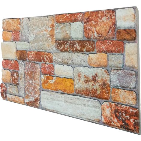 Terre di Siena - Panneau imitation pierre en EPS résiné Dimension 100x50 cm Épaisseur 2 cm