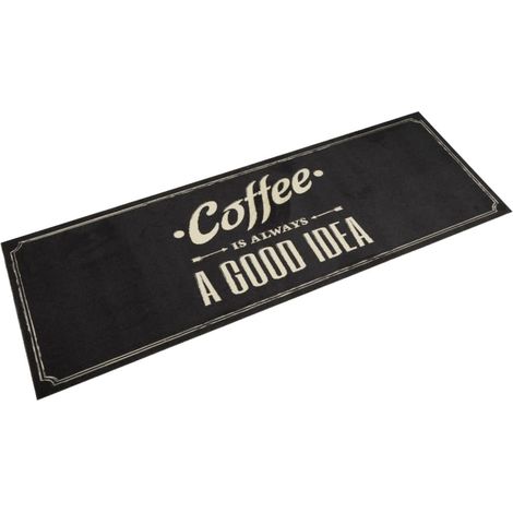 Tappetino da cucina lavabile design elegante antiscivolo 180 x 60 cm velluto antracite 020056436