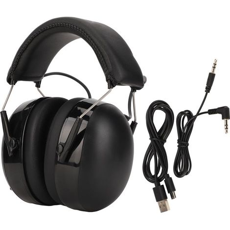 Casque de protection auditive Bluetooth 5.0 Réduction sonore Matériaux TPU et ABS 40 heures d'autonomie Pour jardinage et tonte (1/5)