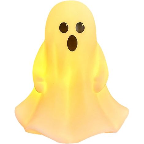 Lampe fantôme mignonne pour Halloween, veilleuse amusante et créative, accessoires de décoration pour une ambiance d'Halloween, ornements de bureau (1/5)