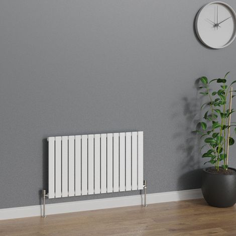WarmeHaus Horizontal 600x1020mm Flat Panel Radiator White Single (1/5)