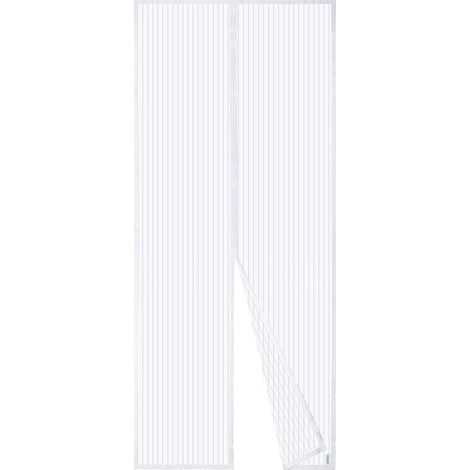 Moustiquaire Magnétique Pour Porte Apalus, Rideau en Maille, Joint Magnétique de Haut en Bas avec Fermeture Automatique, Maintient l'air frais à l'intérieur (80x220 CM,Blanc) (1/5)