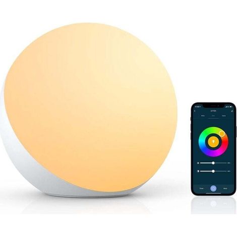 Lampe de table intelligente ACKERMAN, lampe de chevet tactile RGB réglable, compatible Alexa et Google Home, idéale pour enfants (1/4)