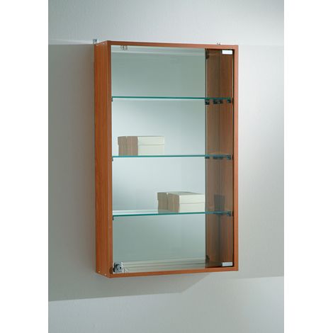 Bacheca con Schienale a Specchio 49x15xh81cm LL OF5080 Made in Italy Colore Ciliegio (1/5)