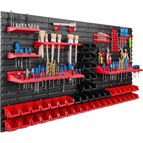 Pannello portautensili 156x78 cm, scaffale per officina/garage (1/5)