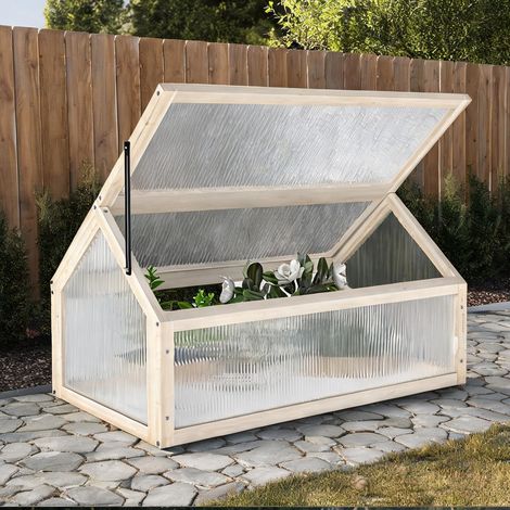 Serre de jardin en tannenholz plastique 90 x 52 x 49,5 cm (1/5)