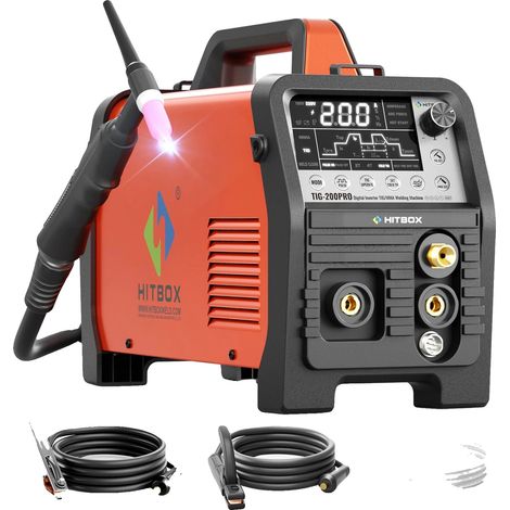Máquina de soldar, 6 funciones en 1, pantalla LED digital, TIG200PRO (1/2)