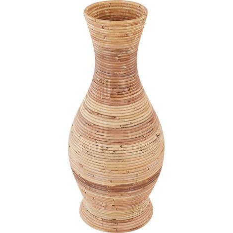 Vase Décoratif en Rotin Tressé 70 cm Naturel Boho Rustique Trinisa