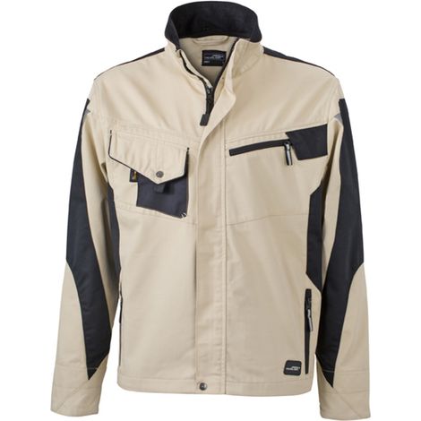 James & Nicholson Arbeitsjacke JN821 Gr. S beige/schwarz (1/2)