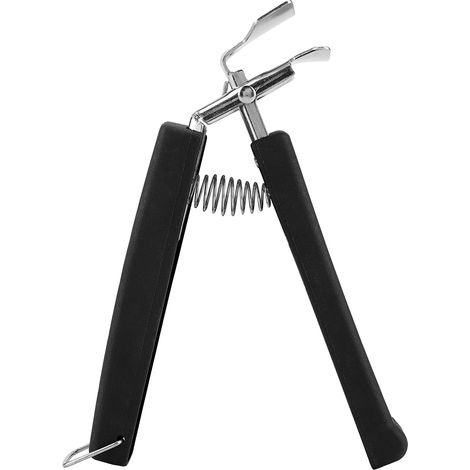 Pince multifonction anti-brûlure pour bols et plats, support de cuisson en acier inoxydable (noir)