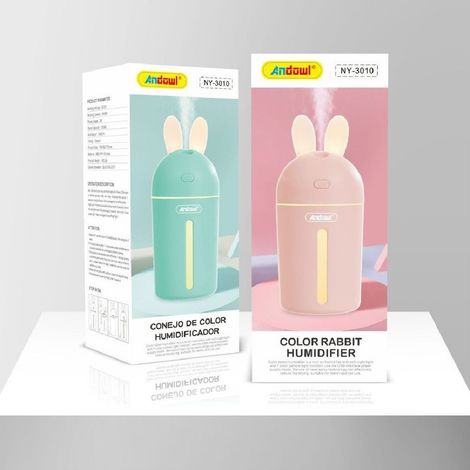 TRADE SHOP - Diffusore Aromi Umidificatore 35ml/h Usb Luce Notturna Auto Casa Bunny Ny-3010 - (1/5)
