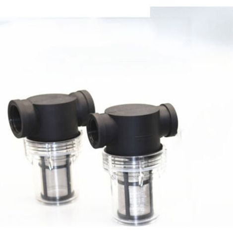 Set mit 2 1000-Liter-Tankanschlusshähnen, Gartenschlauchverbinder für Regenwassersammler mit Filterfunktion, S60x6 IBC-Wassertankadapter (3/4"-Filter an beiden Enden)