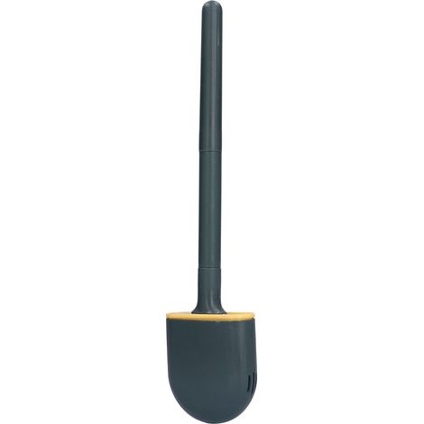 Rundes Abtropfset, hängende Toilettenbürste ohne tote Winkel, abnehmbarer Bürstenkopf, nachtgrüner Griff (1/5)