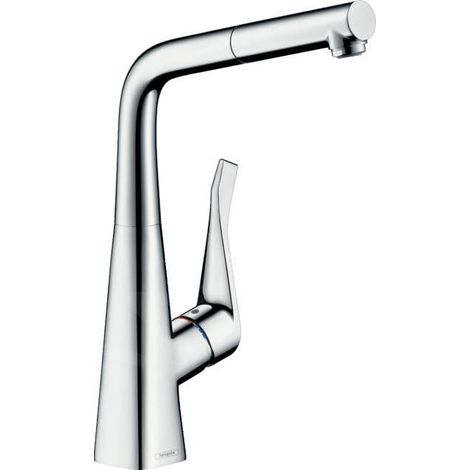 Mitigeur de cuisine monobloc Metris M71 ComfortZone 320, Eco, 1 jet, sBox chrom (1/5)